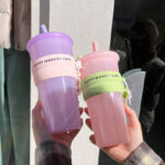 ⁦مج زجاج 650 ملي بيد و شاليموه لشرب العصائر والمشروبات الساخنة⁩ - الصورة ⁦2⁩