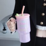 ⁦مج زجاج 900 ملي بيد و شاليموه لشرب العصائر والمشروبات الساخنة⁩ - الصورة ⁦3⁩