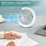 ⁦مروحة مكتب ليد بتصميم مبتكر ب 3 سرعات تهوية مختلفة تعمل بالشحن⁩ - الصورة ⁦8⁩