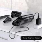 ⁦مكنسة كهربائية لاسلكية محمولة للسيارة  قابلة للشحن بيو اس بي⁩ - الصورة ⁦8⁩