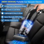 ⁦مكنسة كهربائية لاسلكية محمولة للسيارة  قابلة للشحن بيو اس بي⁩ - الصورة ⁦9⁩