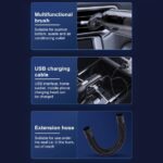 ⁦مكنسة كهربائية لاسلكية محمولة للسيارة  قابلة للشحن بيو اس بي⁩ - الصورة ⁦10⁩