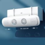 ⁦موزع هواء تكييف قابل للتعديل والتمديد مزود بمروحتين لتوزيع الهواء بشكل أفضل⁩ - الصورة ⁦2⁩