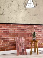 ⁦ورق حائط ثري دي لاصق 30 * 60 سم علي شكل طوب حجري بديل الدهانات⁩ - الصورة ⁦5⁩