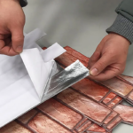 ⁦ورق حائط ثري دي لاصق شكل طوب حجري بديل الدهانات⁩ - الصورة ⁦3⁩