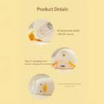 ⁦وناسة ميني شكل بطة بالوان اضاءة مختلفة من السيليكون⁩ - الصورة ⁦8⁩