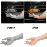 ⁦حامي رف الفرن السيليكون مقاوم للحرارة اثناء الطهي _ قطعتين⁩ - الصورة ⁦9⁩