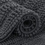 ⁦دواسة حمام مقاس 40 * 60 سم من القطيفة الناعمة مانعة للانزلاق باللون الرمادي⁩ - الصورة ⁦8⁩