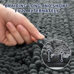 ⁦دواسة حمام مقاس 40 * 60 سم من القطيفة الناعمة مانعة للانزلاق باللون الرمادي⁩ - الصورة ⁦7⁩