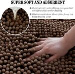 ⁦دواسة حمام وبانيو مقاس 40 * 60 سم من القطيفة الناعمة مانعة للانزلاق والامتصاص⁩ - الصورة ⁦2⁩