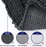 ⁦دواسة حمام وبانيو من القطيفة الناعمة مانعة للانزلاق مقاس 50 * 80 سم⁩ - الصورة ⁦2⁩