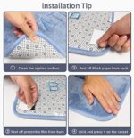 ⁦دواسة حمام وبانيو من القطيفة الناعمة محفورة بكلمة مانعة للانزلاق⁩ - الصورة ⁦4⁩