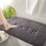 دواسة حمام وبانيو من القطيفة الناعمة محفورة بكلمة مانعة للانزلاق