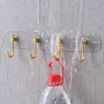 ⁦شماعة حوائط اكليريك ب 4 هوك جولد بلزق دبل فيس قوي لسهولة التعليق⁩ - الصورة ⁦4⁩