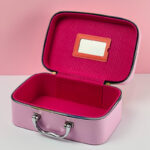 طقم  شنط لتنظيم وحمل ادوات الميكاب ب 3 احجام مختلفة من الجلد - بينك - الصورة 4