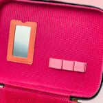 طقم  شنط لتنظيم وحمل ادوات الميكاب ب 3 احجام مختلفة من الجلد - بينك - الصورة 6