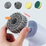 ⁦فرشة تنظيف دوارة بـ 5 رؤوس مختلفة مع شاشة ديجيتال ومنفذ يو اس بي لتنظيف الأطباق والأكواب⁩ - الصورة ⁦5⁩