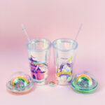 مج اكليريك 400 مللي بشاليموه مناسب للمشروبات المثلجة مزين باشكال كرتونية - الصورة 8