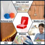 ⁦مجموعة دبل فيس شفاف 60 قطعة لتثبيت الاغراض بدون حفر - مناسب لثبيت الطرح⁩ - الصورة ⁦8⁩