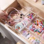 ⁦مجموعة منظمات ادراج اكليريك شفافة 9 قطع بمقاسات مختلفة⁩ - الصورة ⁦9⁩