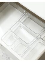 ⁦مجموعة منظمات ادراج اكليريك شفافة 9 قطع بمقاسات مختلفة⁩ - الصورة ⁦4⁩