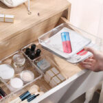 ⁦مجموعة منظمات ادراج اكليريك شفافة 9 قطع بمقاسات مختلفة⁩ - الصورة ⁦8⁩