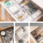 ⁦مجموعة منظمات ادراج اكليريك شفافة 9 قطع بمقاسات مختلفة⁩ - الصورة ⁦12⁩