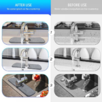 ⁦مفرش حنفية من المايكروفايبر للحفاظ علي سطح حوض المطبخ والحمام جاف ونظيف⁩ - الصورة ⁦8⁩