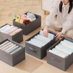 ⁦منظم ملابس مقسم ل 8 خانات لتنظيم الملابس داخل الادارج والدواليب قابل للطي⁩ - الصورة ⁦4⁩