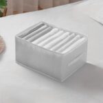 ⁦منظم وتربروف 9 خانات لتنظيم الملابس داخل الدواليب والادارج قابل للطي⁩ - الصورة ⁦2⁩