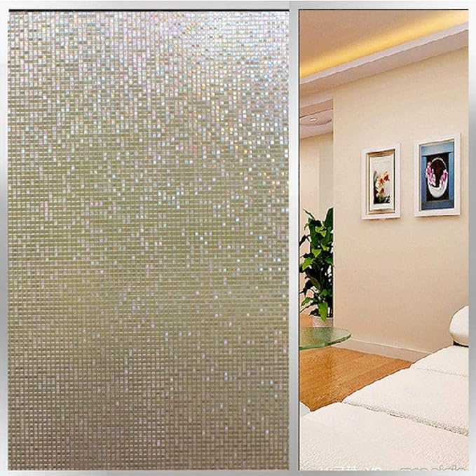 رول لاصق لتزيين الزجاج وحماية الخصوصية عاكس للالوان 45 *200 سم