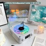 ⁦بلوتوث سبيكر على شكل مشغل اسطونات ريترو وإضاءة ساحرة⁩ - الصورة ⁦6⁩