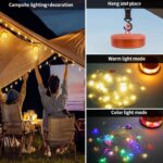 ⁦USB كشاف ليد وباور بانك 3*1 بسلسة اضاءة قابلة للسحب مع 8 اضاءات مختلفة⁩ - الصورة ⁦2⁩