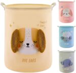 ⁦باسكت غسيل قابل للطي لحمل الملابس والعاب الاطفال برسومات حيوانات⁩ - الصورة ⁦2⁩