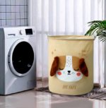 ⁦باسكت غسيل قابل للطي لحمل الملابس والعاب الاطفال برسومات حيوانات⁩ - الصورة ⁦8⁩