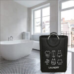 ⁦باسكت غسيل ووتر بروف مقاس 60 * 35 *30 سم قابل للطي بيد معدن⁩ - الصورة ⁦2⁩