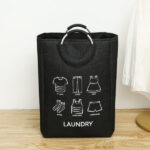 باسكت غسيل ووتر بروف مقاس 60 * 35 *30 سم قابل للطي بيد معدن