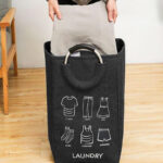 ⁦باسكت غسيل ووتر بروف مقاس 60 * 35 *30 سم قابل للطي بيد معدن⁩ - الصورة ⁦7⁩