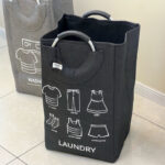 ⁦باسكت غسيل ووتر بروف من القماش قابل للطي بيد معدن⁩ - الصورة ⁦6⁩