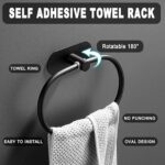 ⁦حامل فوط معدني ذاتي اللصق مناسب للحمام والمطبخ⁩ - الصورة ⁦4⁩