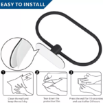 ⁦حامل فوط معدني ذاتي اللصق مناسب للحمام والمطبخ⁩ - الصورة ⁦6⁩