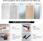 ⁦حامل معدني ذاتي اللصق لمناديل وفوط الحمام⁩ - الصورة ⁦5⁩