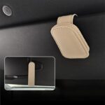 ⁦حامل نظارات شمسية مغناطيسي من الجلد - يثبت بسهولة في مراية السيارة⁩ - الصورة ⁦2⁩