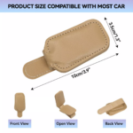 ⁦حامل نظارات شمسية مغناطيسي من الجلد - يثبت بسهولة في مراية السيارة⁩ - الصورة ⁦5⁩