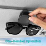 ⁦حامل نظارات شمسية مغناطيسي من الجلد - يثبت بسهولة في مراية السيارة⁩ - الصورة ⁦7⁩