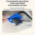 ⁦حامل نظارات شمسية مغناطيسي من الجلد - يثبت بسهولة في مراية السيارة⁩ - الصورة ⁦9⁩