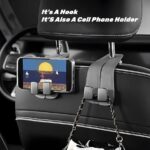 ⁦خطاف جلد مزودح لمسند كرسي السيارة لحمل الحقائب والموبايل⁩ - الصورة ⁦7⁩