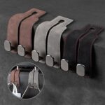 ⁦خطاف جلد مزودح لمسند كرسي السيارة لحمل الحقائب والموبايل⁩ - الصورة ⁦10⁩