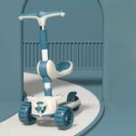 ⁦سكوتر اطفال مضئ علي شكل طيارة  مع مقعد قابل للطي⁩ - الصورة ⁦2⁩