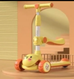 ⁦سكوتر اطفالي مضئ ب 3 عجلات مزود بمقعد قابل للطي⁩ - الصورة ⁦8⁩